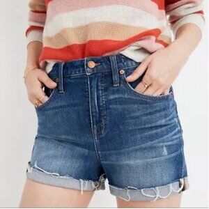 Madewell High-Rise Denim Shorts in Glenoaks Wash Denim 25
